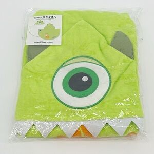 NEW Mike Wazowski Monsters Inc. Tokyo Disney Resort Kids Hooded Bath Towel Wrap